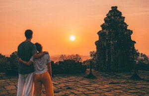 Small Circle and Sunset at Bakheng Mountain