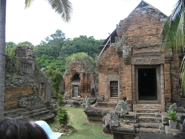 Ancient brick ruins of Phnom Chisor temple in Takeo Province, Cambodia.