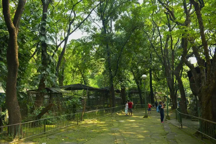 The forested grounds of Phnom Tamao Wildlife Rescue Center near Phnom Penh; book a private family taxi with Phnom Penh Taxi Drive.
