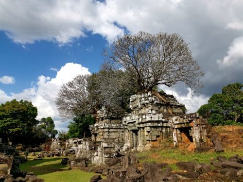 The hilltop ruins of Phnom Bok Temple in Siem Reap, Cambodia; explore off-the-beaten-path temples with Phnom Penh Taxi Drive.