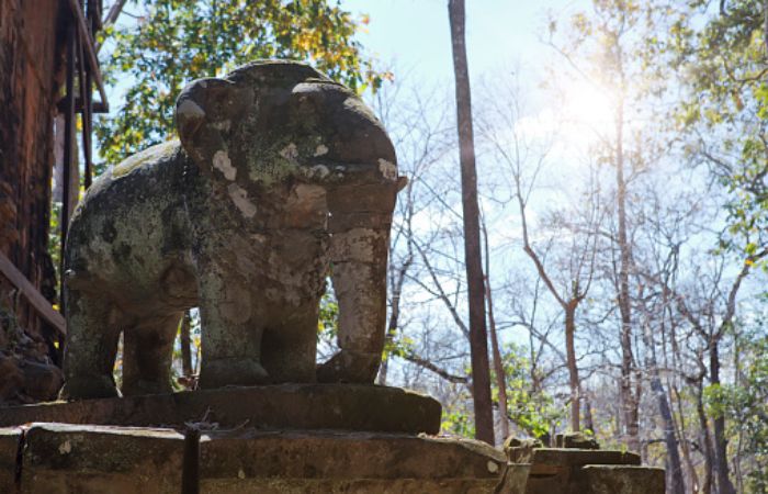 Prasat Damrei attractions in Cambodia