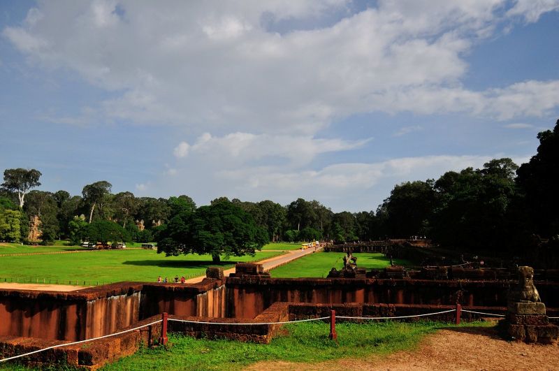 The terrace of Leper king attractions in Cambodia