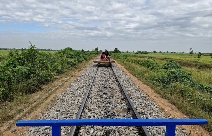Bamboo train ride (Nory) attractions in Cambodia