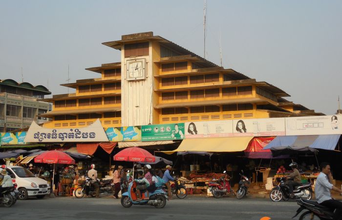 Phsar Nat Market attractions in Cambodia